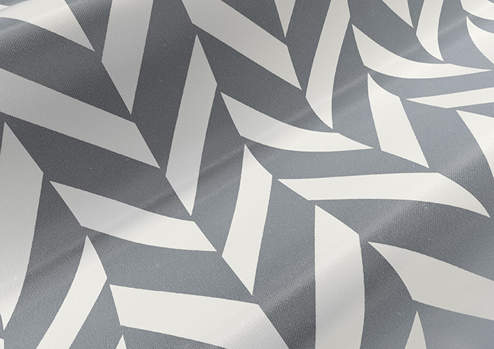 Chevron Stripe, Grey - Twist&Fit Roman Blind - Image 4